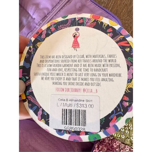 NWT CELIA B Almandine Midi Skirt in Sequins Size Large - Picture 6 of 10